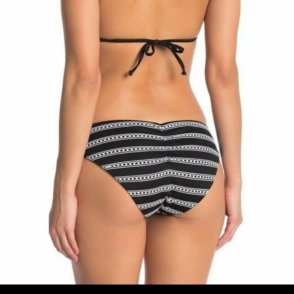 NWT BECCA Black‎ Hipster Ruched Bikini Bottoms - Picture 2 of 10